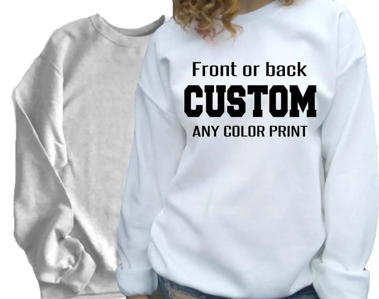 Crewneck индивидуальный принт crewneckсвитер Создайте свой собственный дизайн текст