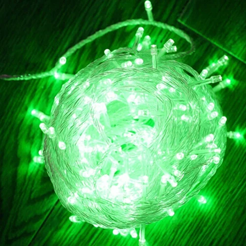 Green 220V Светодиодные строки светильник уличный 100 длиной 50 м/возможностью погружения на глубину до 30 м 20 м 10 м струны светильник декор для вечерние праздничные Свадебные Сад Рождественский Сказочный фон гирлянда - Испускаемый цвет: Green