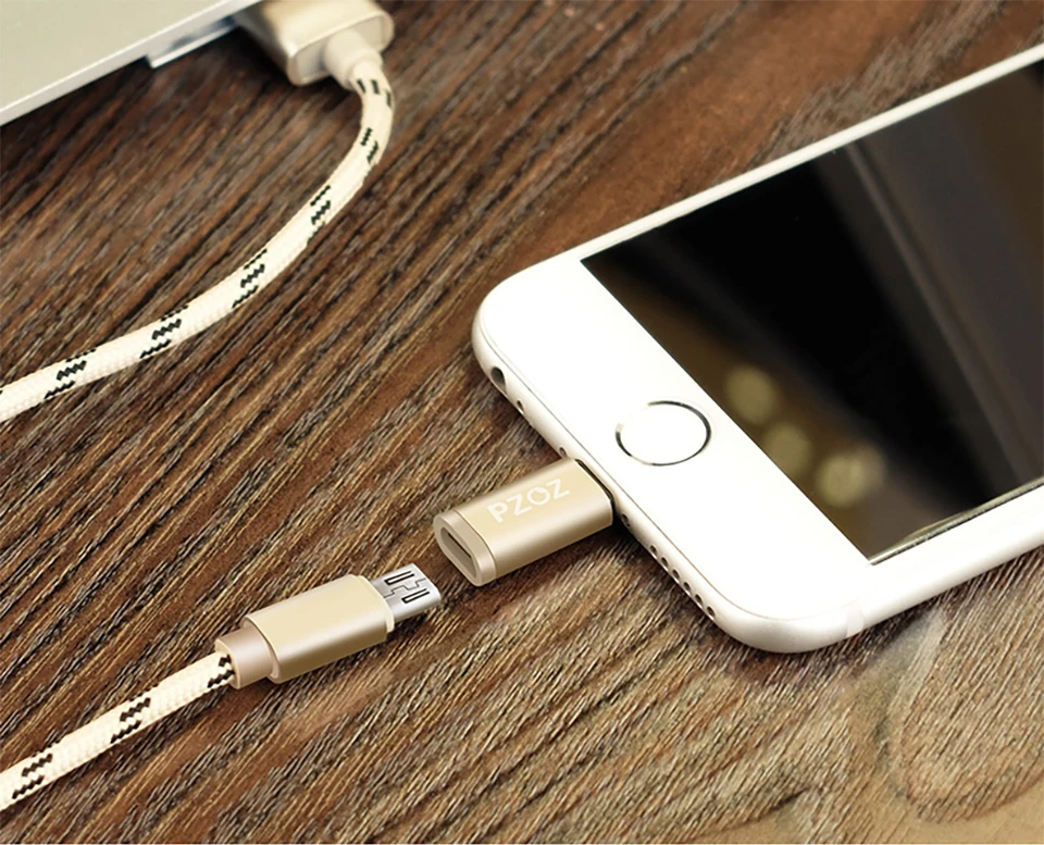 PZOZ Micro USB адаптер для 8 pin type c otg зарядки данных для iPhone Xs Max Xr X 8 7 6 5S iPad зарядное устройство кабель type-c usb c адаптер