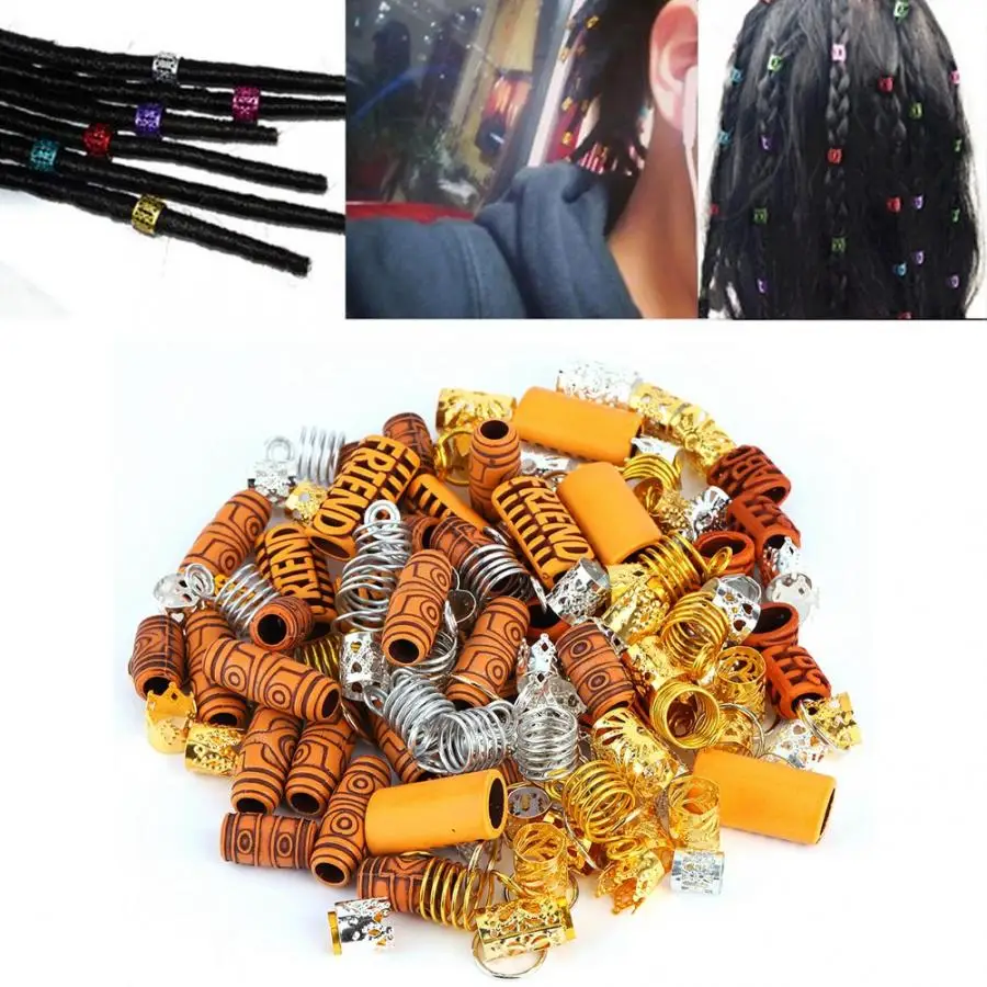 160 шт., полые кольца для косичек, Dreadlock Retor, стильные заколки, петли для волос, украшения для волос для женщин и девочек