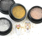 Миниатюрные металлические бусины из нержавеющей стали, 3 г, розовое золото, маленькие миниатюрные бусины для ногтей, 3D украшения