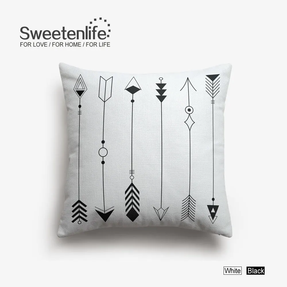 Sweetenlife чехол для подушки с геометрическим рисунком ручная роспись акварель стрелка декоративные подушки Племенной Boho Стиль Подушка Чехол - Цвет: SL0446