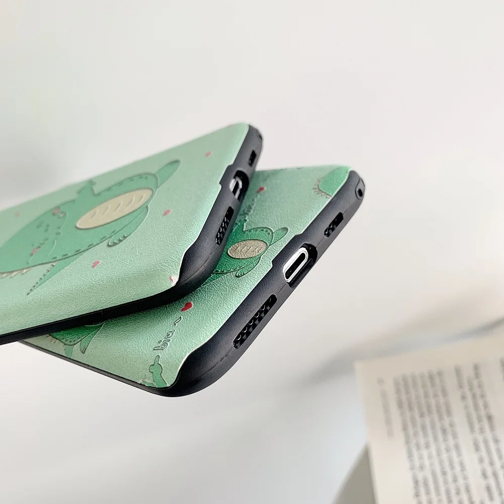 Противоударный чехол для телефона с зеленым динозавром OPPO R9 Plus R9s R11 R11s R15 R17 Pro