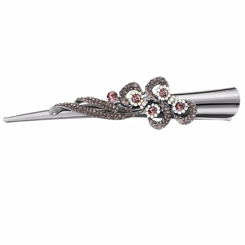 Женские заколки с длинным клювом шпильки для волос крокодиловым узором