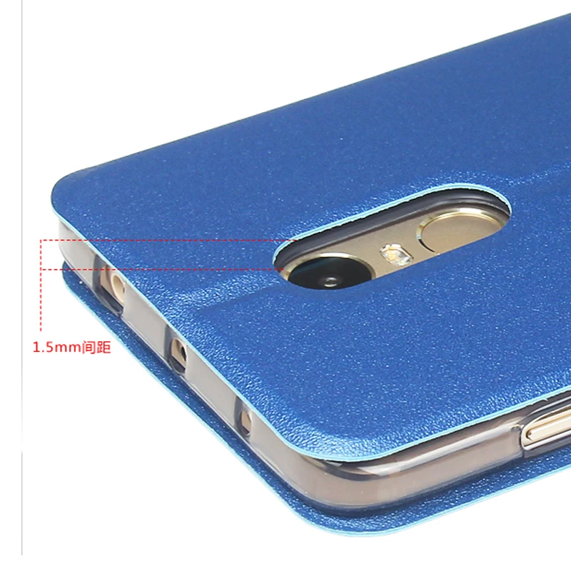 A+Quality For Xiaomi Redmi Note 4X 4 X Luxury PU Flip Leather Back Protect Cover Case Red mi With Stand Function | Мобильные
