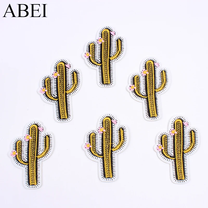 10 шт./лот патч с вышивкой кактуса для ремонта одежды наклейки утюгом шитья