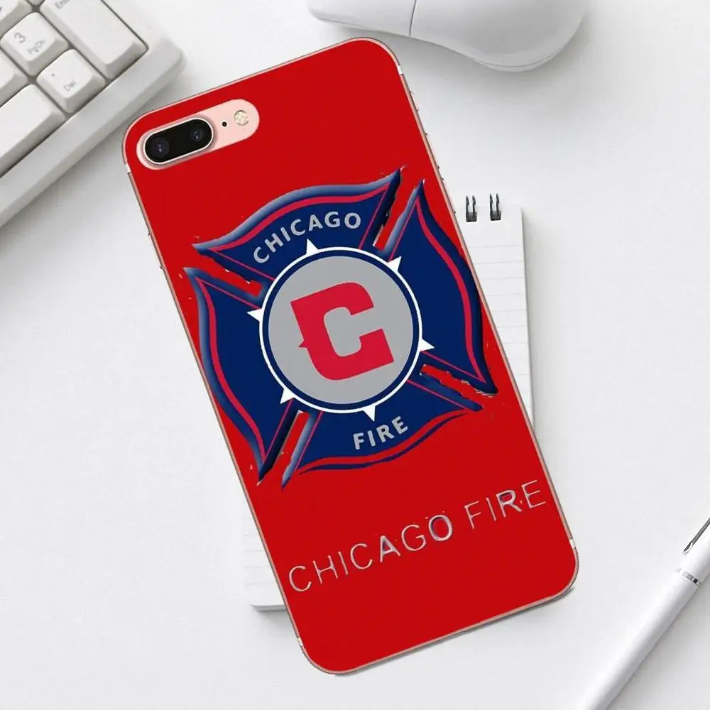 Мягкий силиконовый чехол для телефона Chicago Fire iPhone 4 4S 5 5C SE 6 6S 7 8 Plus X XS Max XR Galaxy A3 A5 J1 J3