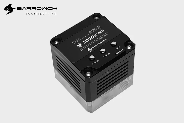 Barrowch FBSP17B, 17 Вт PWM интеллектуальный насос, OLED цифровой дисплей, DDC серия, ручной и ШИМ контроль скорости водяного Охлаждения Насос - Цвет лезвия: Black