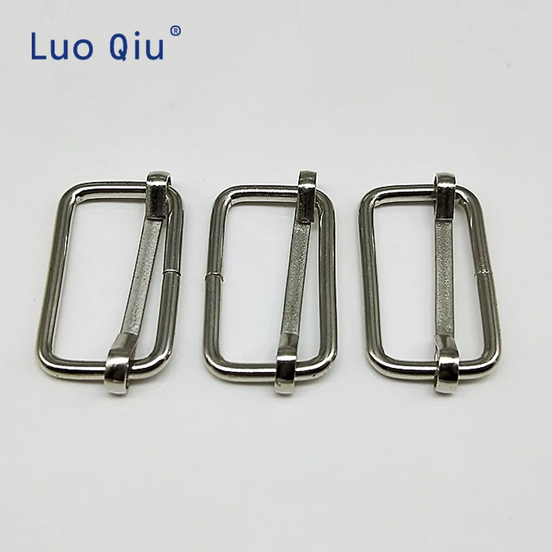 Luo Qiu10 шт./партия 25 мм 1 дюйм Серебряная лента регулировка стропы пряжки ремня