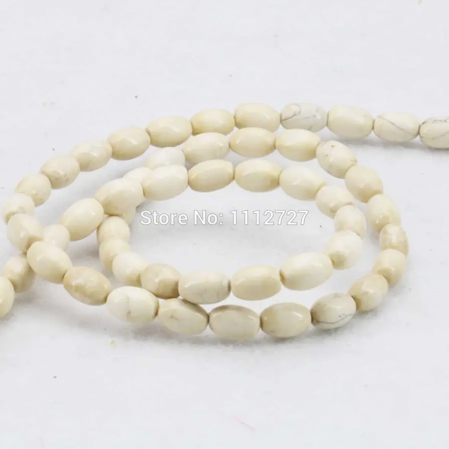 4x6mm Ornaments White Turkey Stone DIY Loose Beads Howlite Rice Accessory Parts 15inch 11.11 Jewelry Making Women Gifts | Украшения и