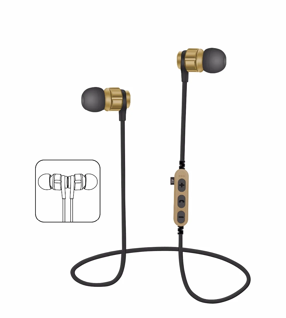 SMILYOU T8 Металлическая магнитная bluetooth гарнитура 4 2 Спортивная Беспроводная с