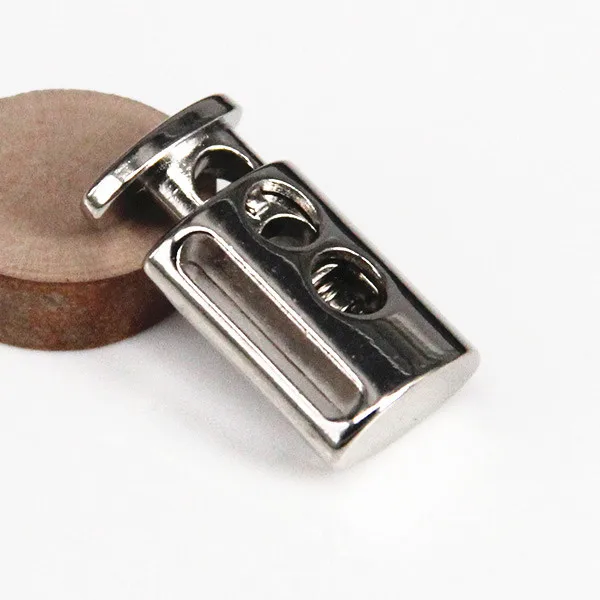 100 шт Серебряный тон металлическая пробка тумблер Пряжка веревка зажим шнура