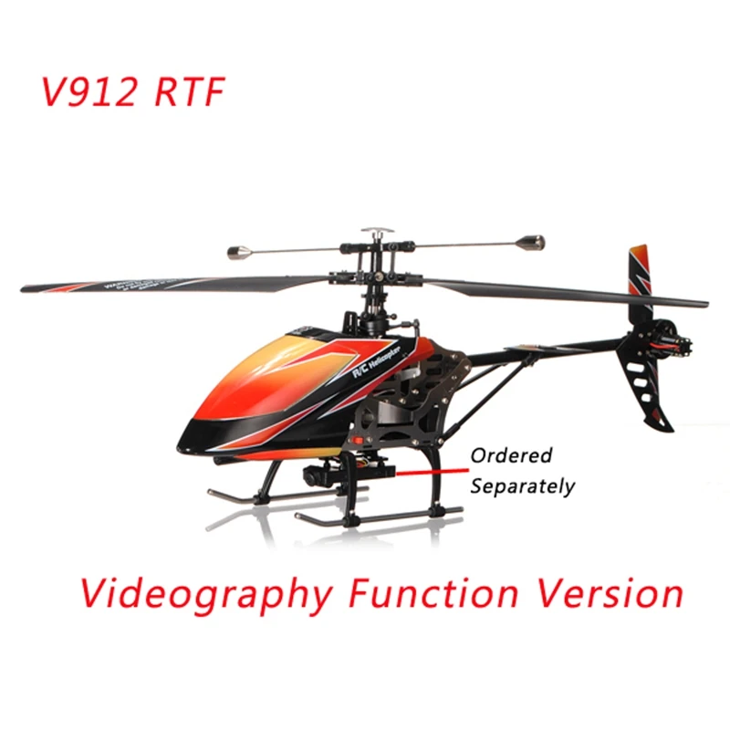 Высокое качество WLtoys V912 танцор 2 4G 4CH Радиоуправляемый вертолет RTF с видеоголовкой
