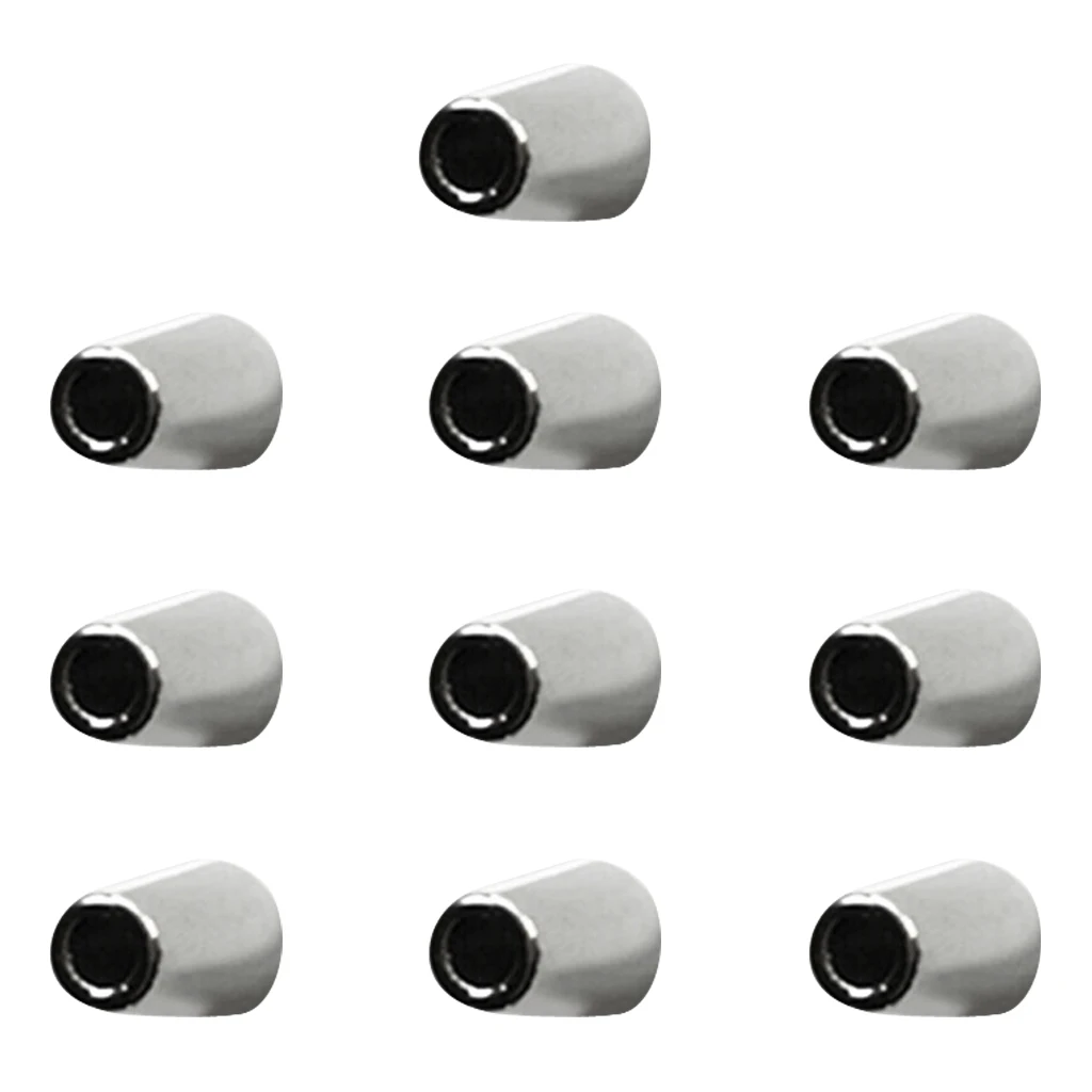 

10 Pieces Bell Stopper Metal Cord Ends Hole Dia.4mm for Lanyard Backpack Sportwear