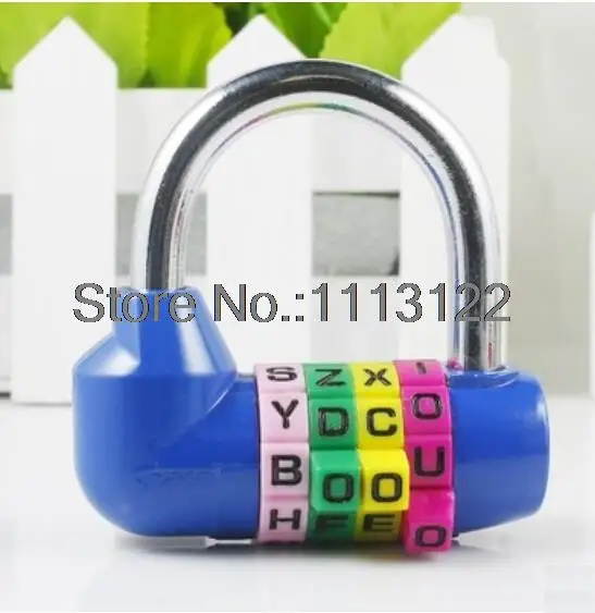 Комбинированный Замок с английскими цифрами 4 типа Противоугонный замок буквами