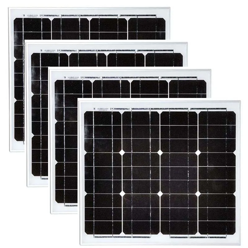 

Panel Solar 30w 12v 4Pcs Zonnepaneel Voor Thuis 120w 48v Solar Battery Charger Solar Home System Camping Led Light 12v LM