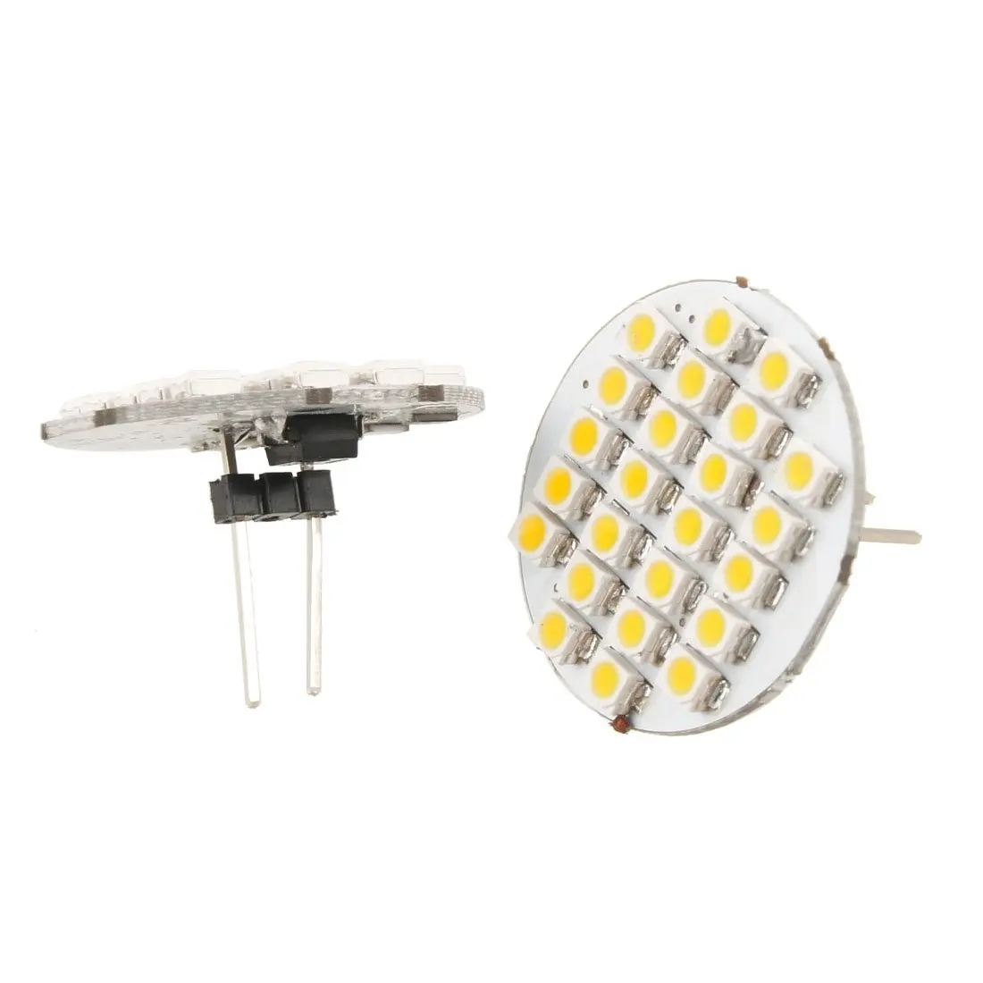 2 шт. Авто теплый белый 1210 SMD 24 светодиода Вертикальная G4 булавка сзади светильник
