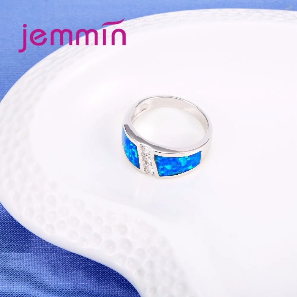 Женское кольцо Спиннер из серебра 925 пробы с голубым опалом|jewelry rings|jewelry wedding