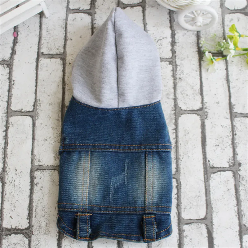 Fashion Dog Clothes Denim Retro Vest And Jeans Tactic Pet Bichon Autumn Winter Cat Coat Jacket |