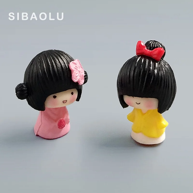 2 шт./лот мини фигурка для девочки в стиле джанпанзе бонсай мох люди орнамент