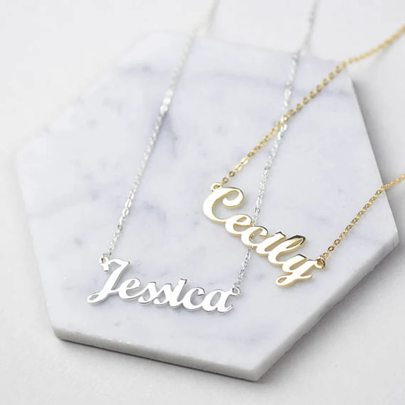 

Fashion Personalized Carrie Style Name Necklace For Women Gold Stainless Custom Choker Chain Charm Jewelry Wedding Friend Gift