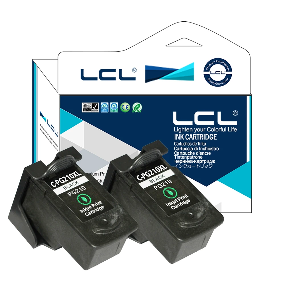 Чернильный картридж LCL PG210XL PG210 XL PG 210XL (2 шт. в упаковке) совместим с Canon PIXMA