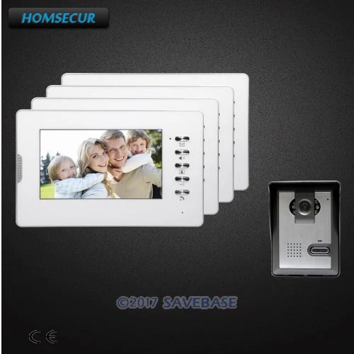 HOMSECUR 7 дюймов видеодомофон с одной кнопкой разблокировки для домашней