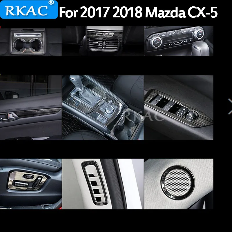 Наклейка на панель переключения передач RKAC из нержавеющей стали для Mazda 2017 2018 |