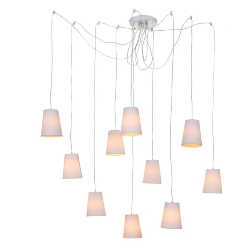 Современная мода большой паук плетеные люстры Белый Черный абажурами/DIY 10