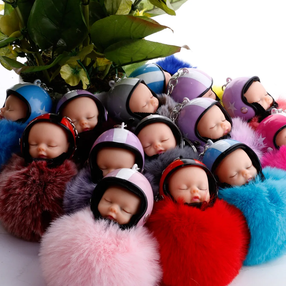 Новинка плюшевая Спящая кукла Kawaii брелок мягкий на ощупь милый детский для