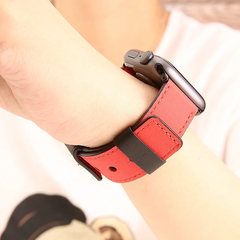 Ремешок для Apple watch band 42 мм 38 44 40 correa iwatch 4/3/2 кожаный браслет pulseira 4