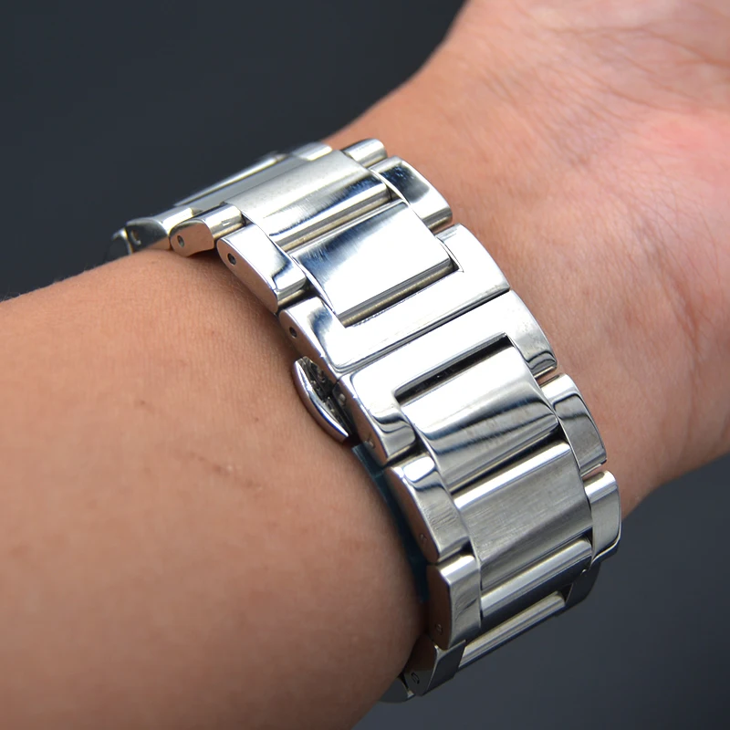 Ремешок высокого качества для часов браслет из нержавеющей стали с застежкой