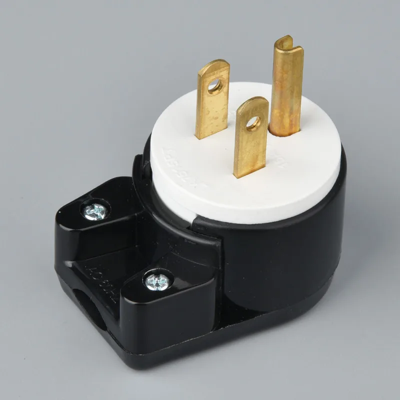 2 шт. 15A 125V UL сертификация 3 Pin US AC провод питания промышленная вилка чистая медь