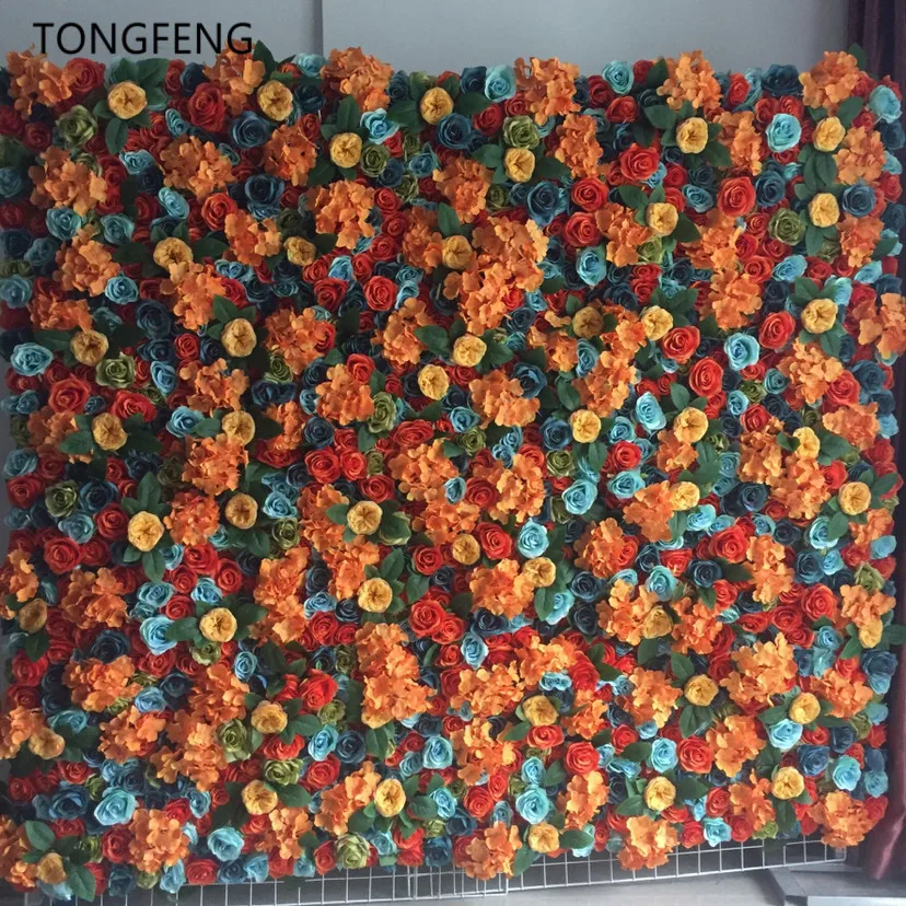 TONGFENG 8 шт./лот 3D цветок настенная панель цветы Шелковая Роза Пион украшение для