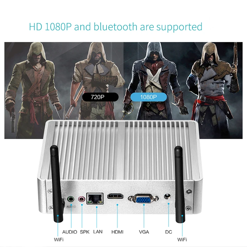 Новинка 3205 настольный мини компьютер Core i3 4010U 5005 U 4010Y i5 4210Y безвентиляторный микро
