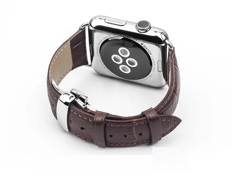 Браслет из натуральной кожи для 38mm42mm Apple Watch спортивный браслет с пряжкой