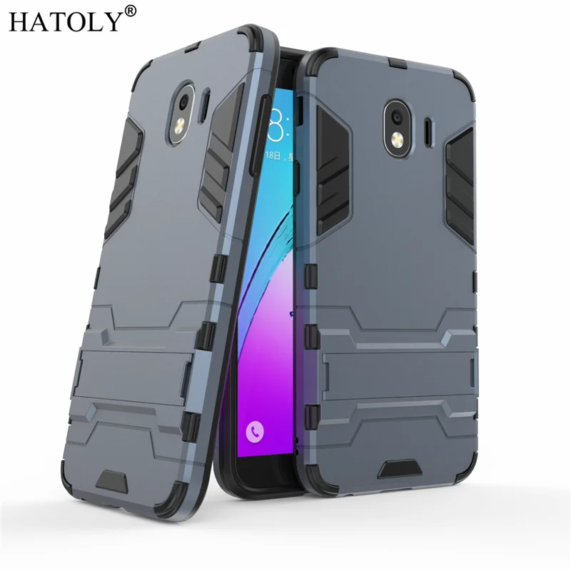 Защитный чехол HATOLY для Samsung Galaxy J4 2018 Robot жесткий из силиконовой резины J400F|Бамперы|