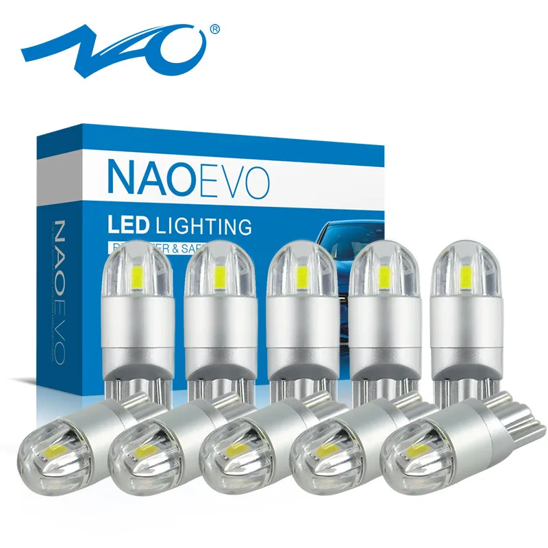 10x T10 светодиодный 12V W5W автомобильный светильник 168 194 поворот стороны номерного знака светильник Стоянкы Автомобилей автомобиля туман светильник просвет светильник NAO