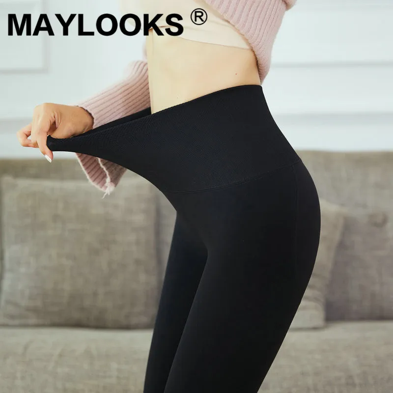 Maylooks/240 г бархатные не скатывающиеся гетры женские колготки сезон осень зима