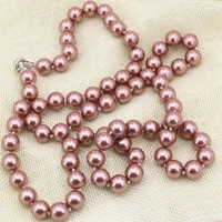 hot sale 10mm champagne shell simulated pearl round beads long chain necklace for women charms gift fashion jewelry 32inch b3219