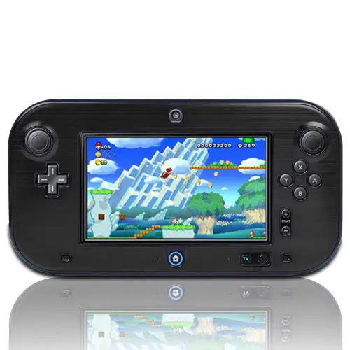 Черный Противоударный жесткий защитный чехол для wii U, пластиковый алюминиевый металлический корпус, чехол для nintendo wii U Gamepad, аксессуары для игр - Цвет: Черный