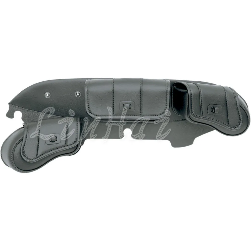 Черная сумка для лобового стекла 3 кармана обтекатель Harley Touring FLHT FLHTC FLHX 1996 2013|bags for