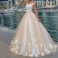 wedding dresses 2019 tulle and lace with appliques summer wedding dress ball gown vestido de noiva white ivory bridal dress new