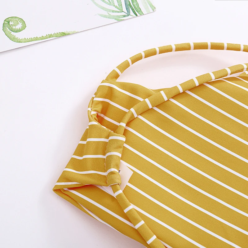 2019 New Women Push Up Bikini Striped Print Swimwear Swim Bathing Suits Female Bandage Swimsuit Biquini Beachwear |