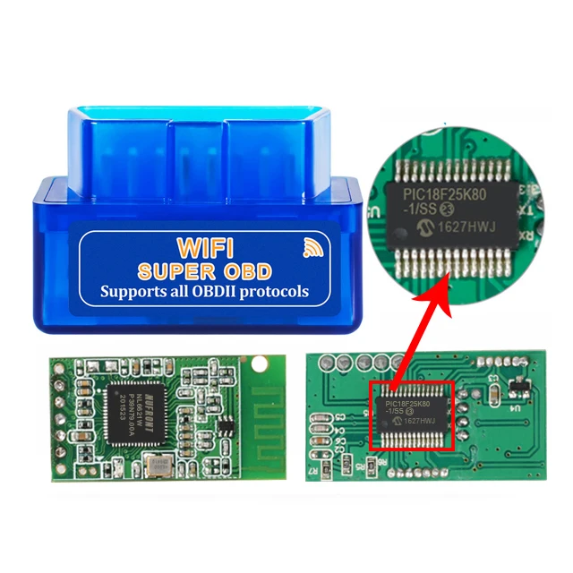 OBD ELM327 WI FI V1.5 OBD2 ELM 327 PIC18F25K80 2 Авто диагностический сканер автомобильный код ридер