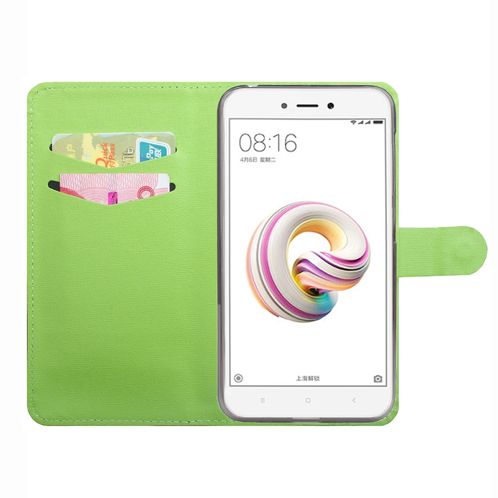 Роскошный зеленый нижний чехол для Xiaomi Redmi 5A телефона фирменный отличный кожаный