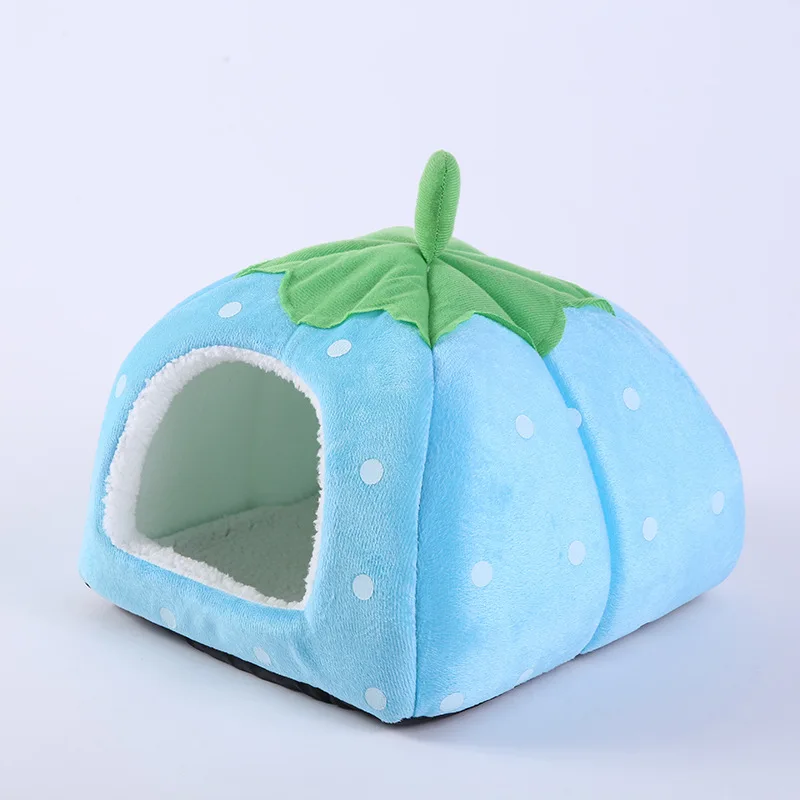 2018 Hot Dog Supplies Soft Strawberry Cave Pet Mats Beds Nest Pets Bed House Cute Kennel Washable Cushion Baskets | Дом и сад