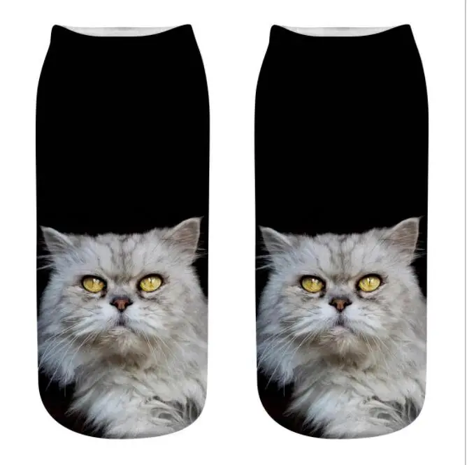 wholesale-free shipping Kitty 3D printed socks short tube female boat hot women | Женская одежда