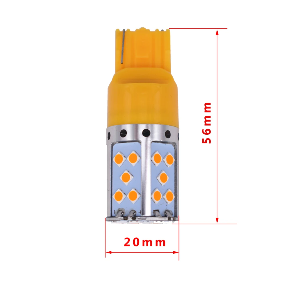Светодиодный сигнальный светильник T20 2 шт. 35 SMD 7440 без ошибок Canbus светодиодный для