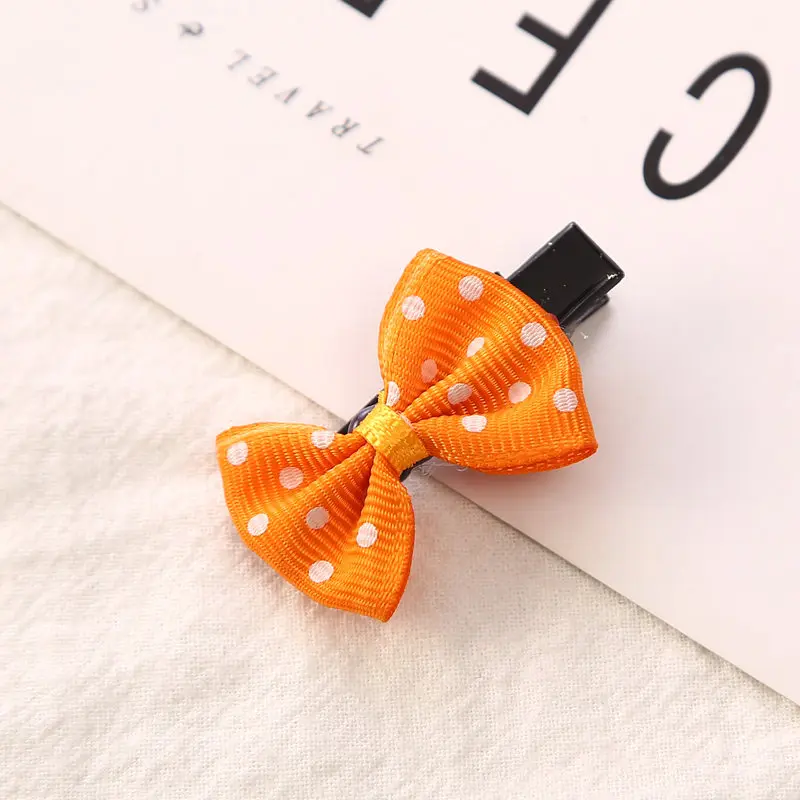 10PC Orange 10 шт./лот, Модные цветные заколки для девочек с бантом, цветком и звездой, заколки для волос, детские милые заколки для волос головная повязка, Детские аксессуары для волос - Цвет: 10PC Orange